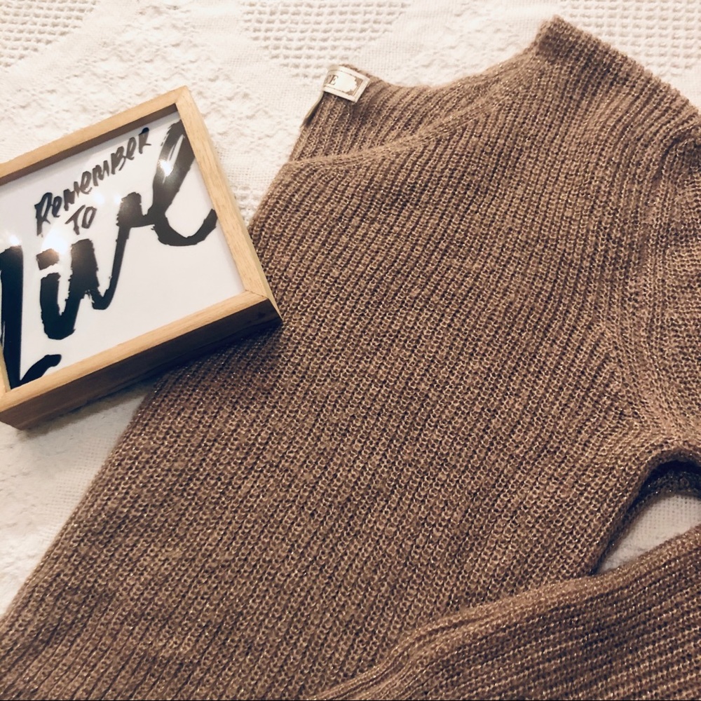 Tan Cropped Sweater